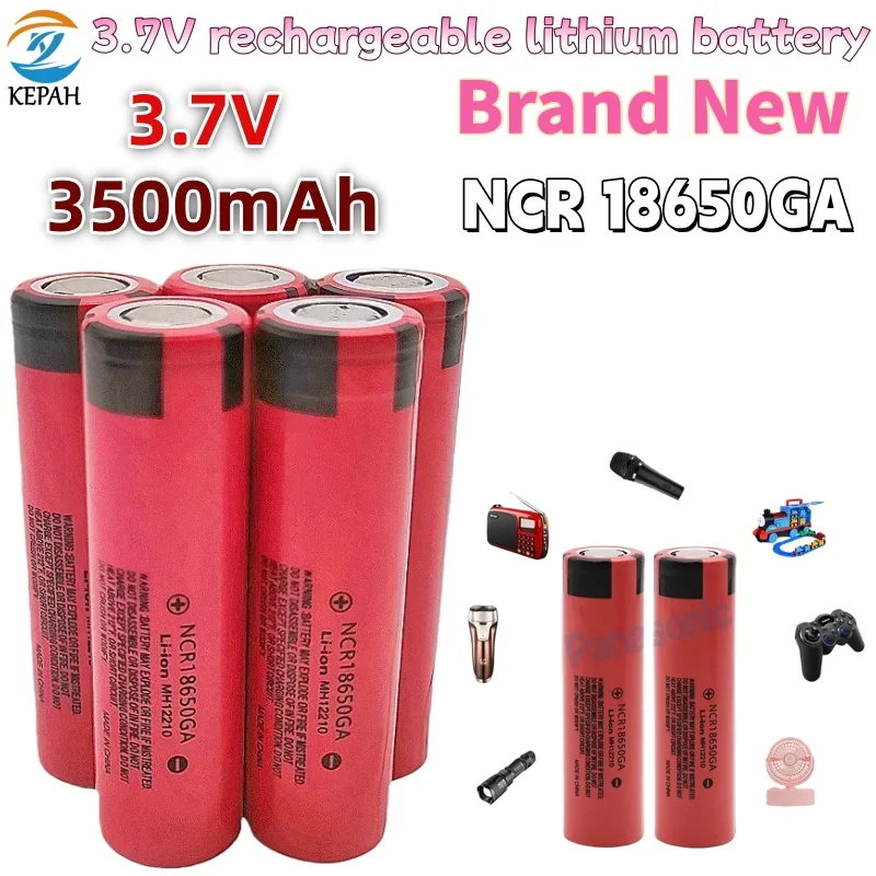

Новая литиевая аккумуляторная батарея NCR18650GA 3.7V 3500mAh с разрядным током 30А для фонариков и игрушек