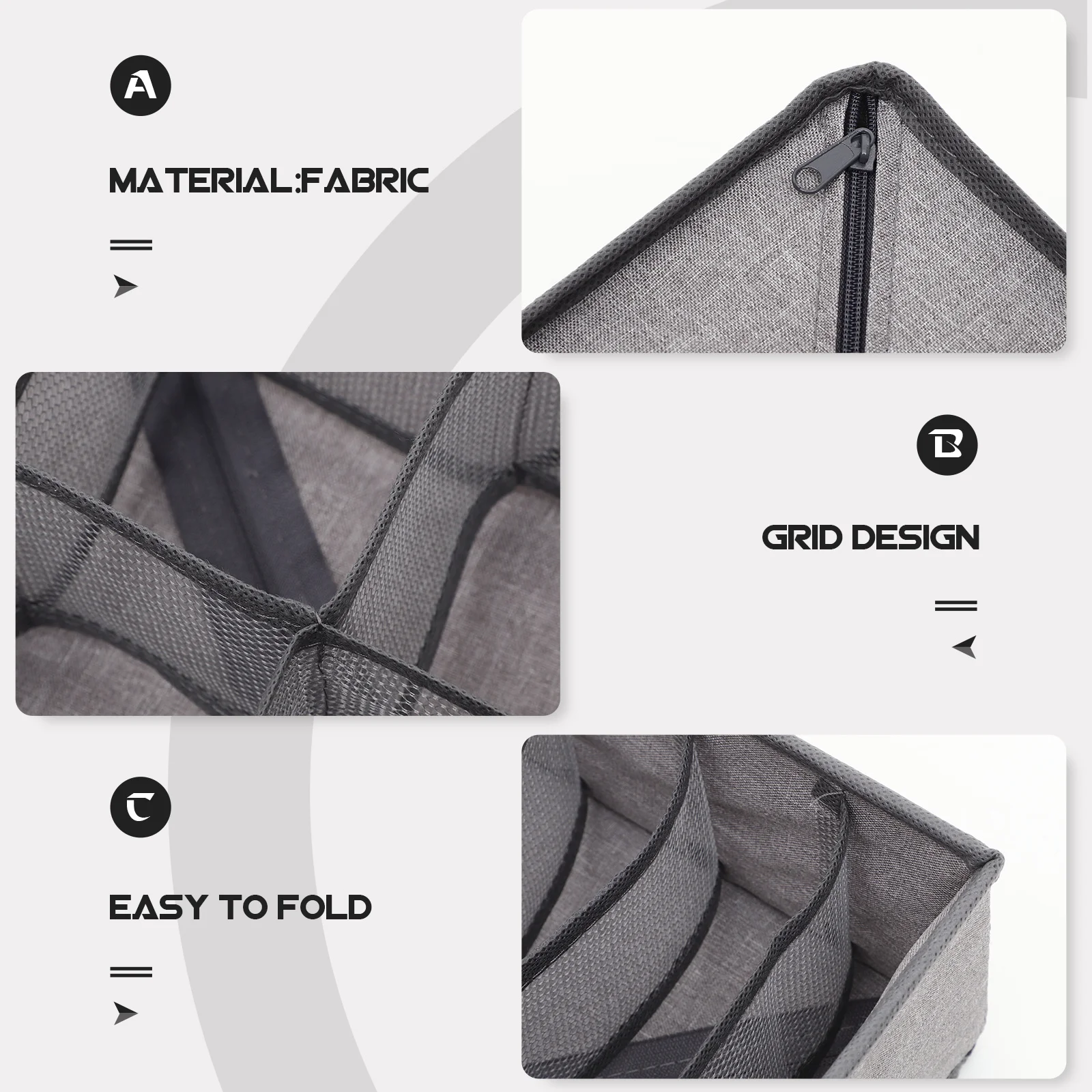 

2Pcs Wardrobe Underwear Storage Box Socks Organizer Foldable Drawer Divider Closet Organizer Household Socks Box