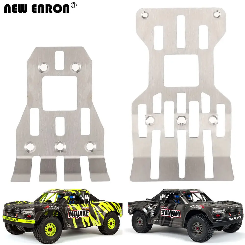 Stainless Steel Front Rear Chassis Skid plates ARA320540 For ARRMA 1/7 X-Large 6S 4WD Mojave ARA7204 ARA106058 ARA7604V2