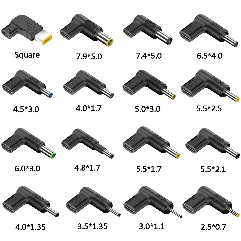 P​D 100W Type C to Universal Laptop Charger Converter for Asus Lenovo Hp Dell Acer Samsung USB C Fast Charger Adapter Connector