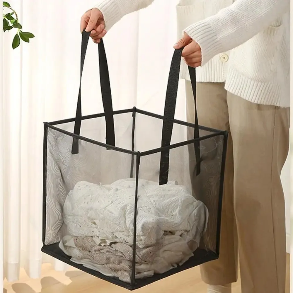 Durable Reinforced Handles Laundry Basket Breathable Mesh Large Capacity Laundry Hamper Storage Basket Home
