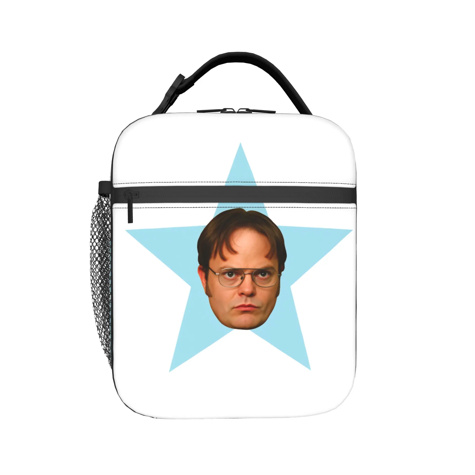 The Office Dwight Schrute Lunch Bag  Portable Insulated Lunch Box Adult Picnic Print Cooler Bag Fun Oxford Thermal Lunch Bags
