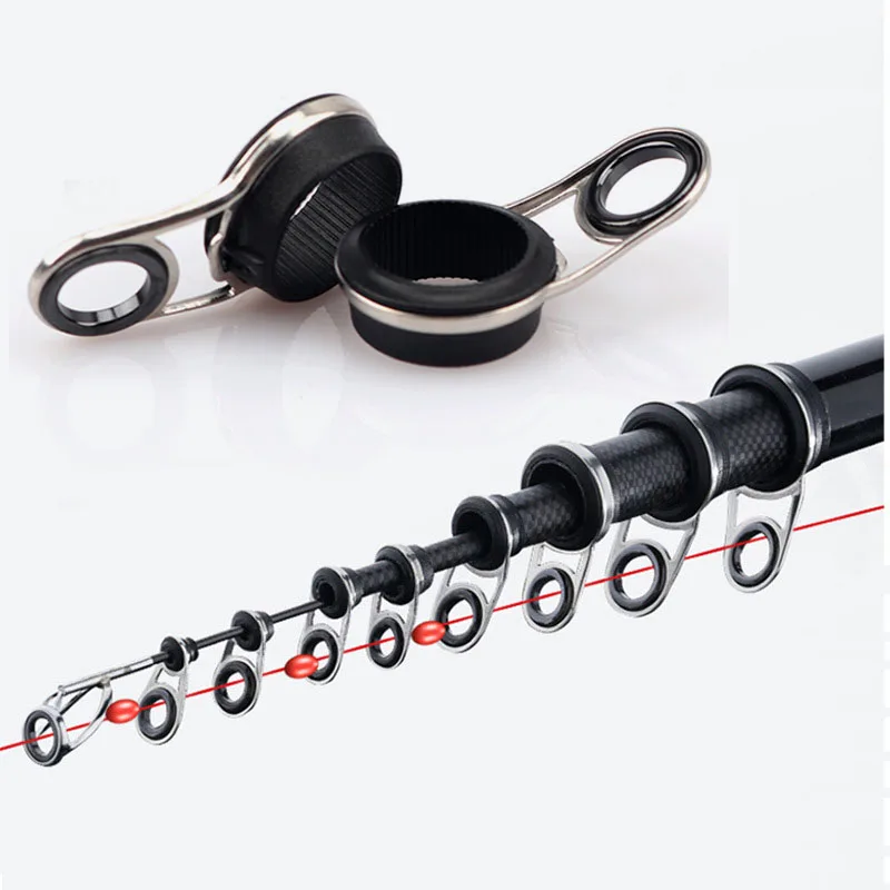 

Pole Wire Ring Casting Rock Fishing Rod Refit Top Line Guide Ring or Side Line Guides 1.0mm-22.4mm