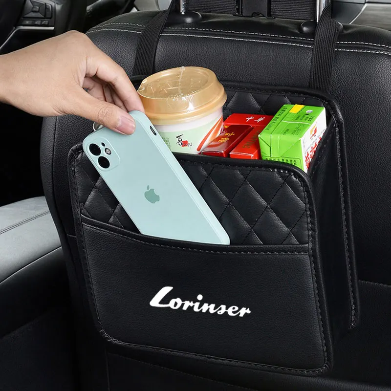 Car Seat Storage Bag Snack Phone Organizer Seat Back Bag for Lorinser Mercedes Benz LS560MX LX MS500L VS LS500 W211 Accessories