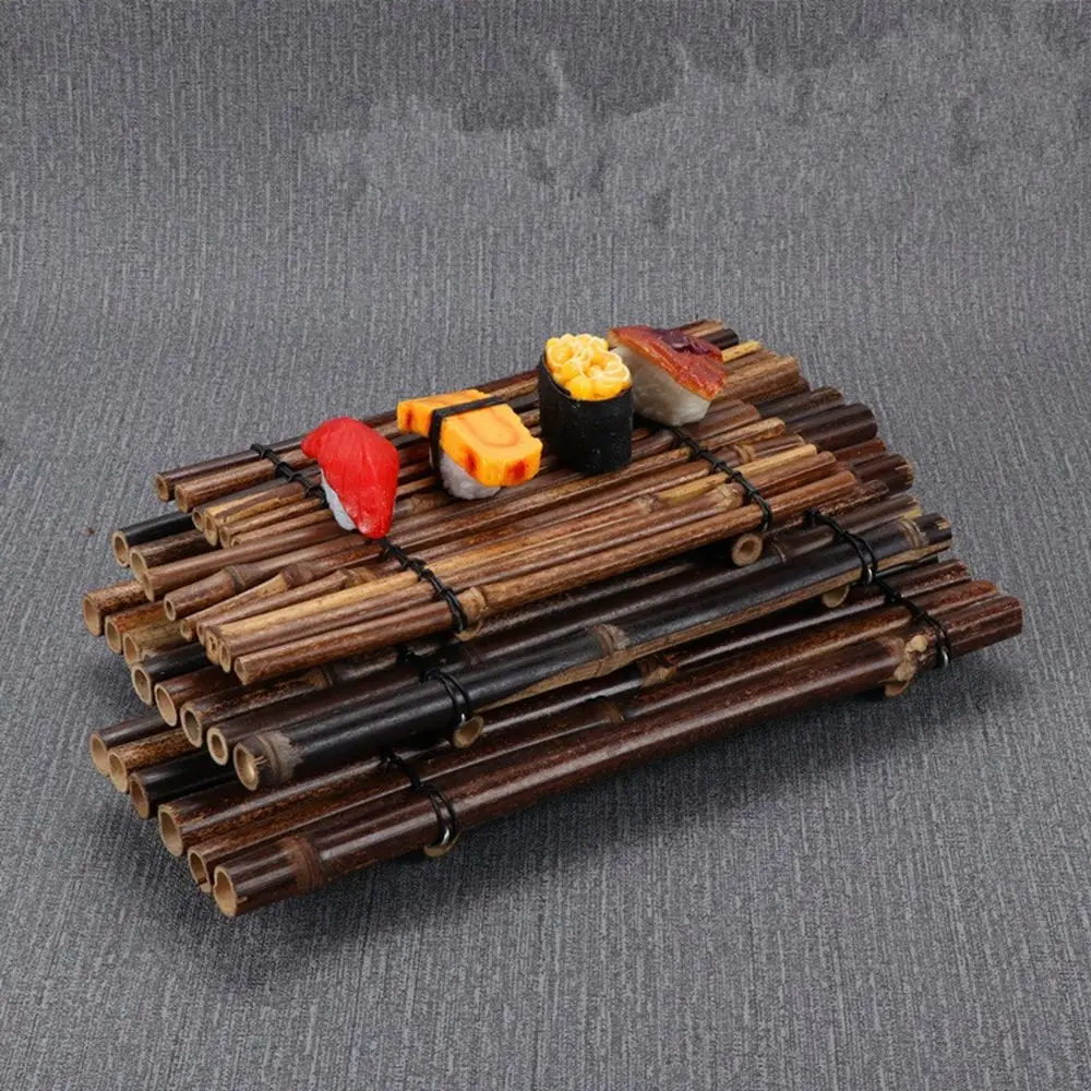 Creative Bamboo Japanese-style Sashimi Ornament Pu Fan Leaf Kitchen Sushi Mat Sushi Plate Sushi Tools Sushi Boat