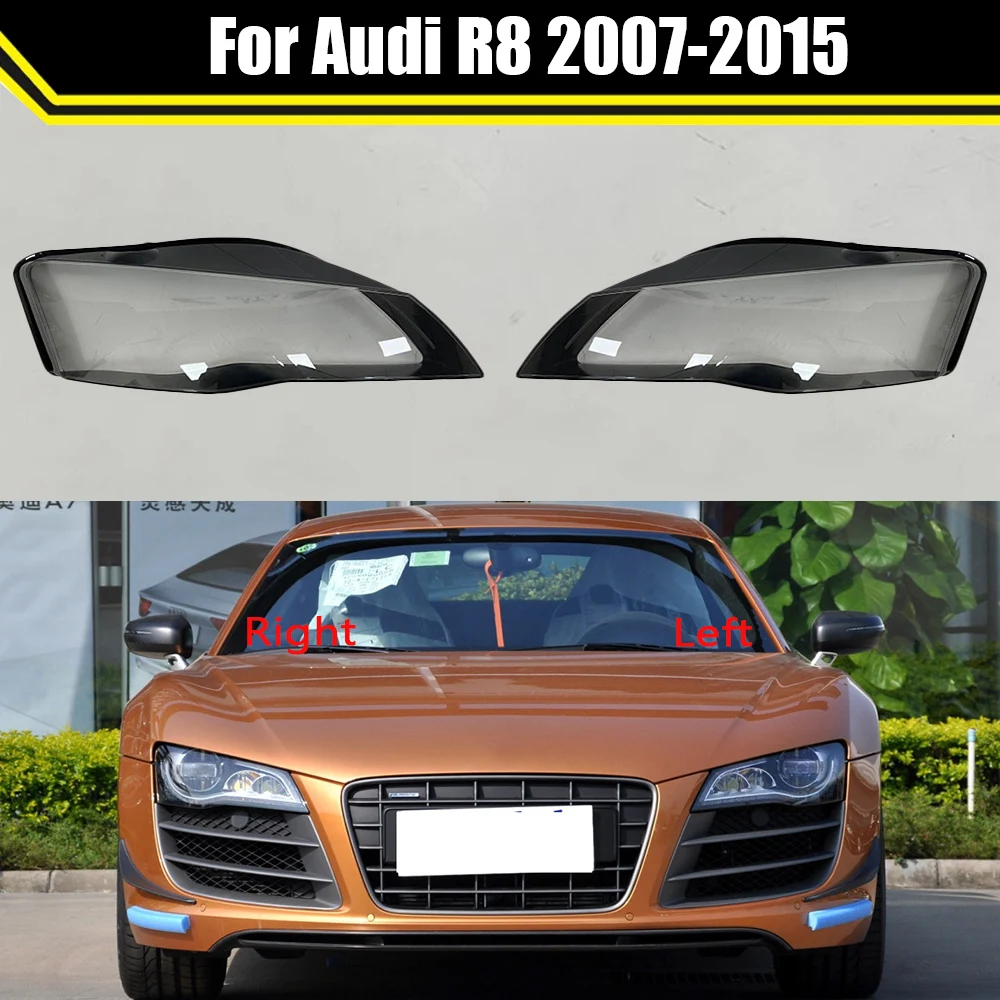 

Car Front Glass Lens Lamp Shade Shell For Audi R8 2007-2015 Headlamp Transparent Lampcover Auto Light Case Headlight Cover