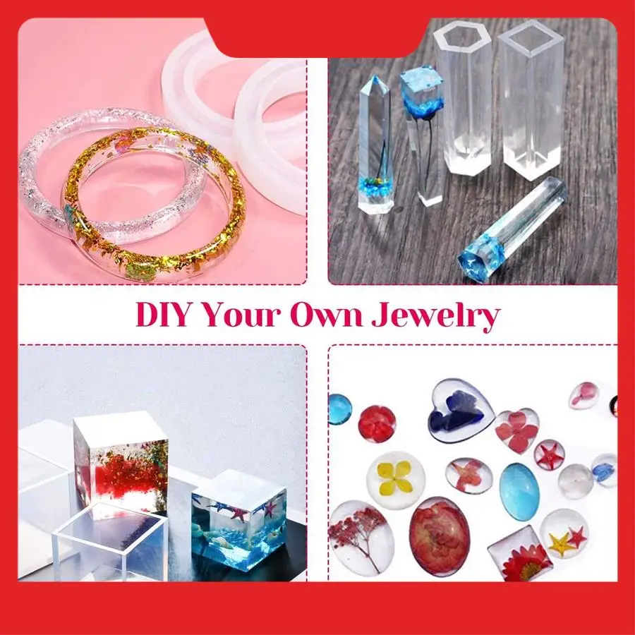 

A32HOT-Resin Molds, 149 Pieces Silicone Resin Casting Molds And Tools Kit For Jewelry Resin Craft Making
