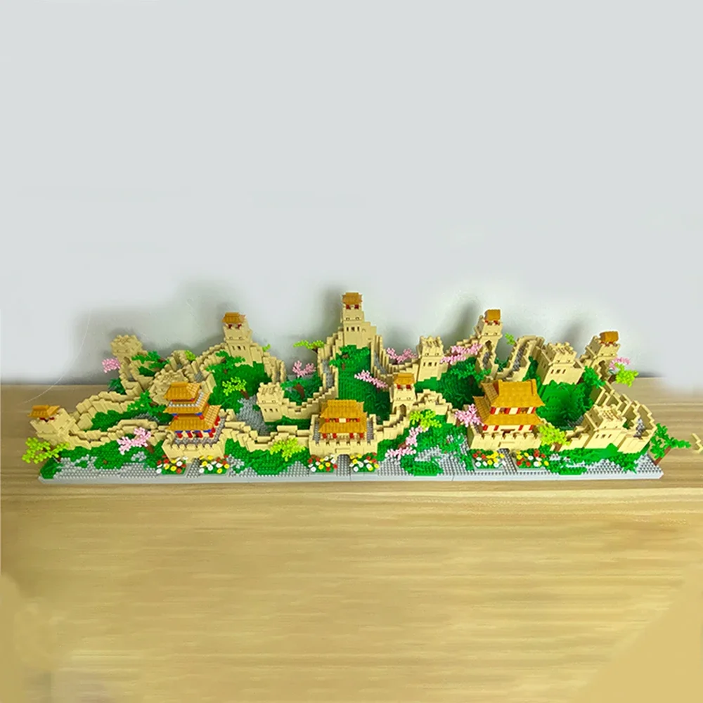 Blocs de construction à microparticules Great Wall – appréciant la beauté de l'architecture chinoise, idéaux pour la décoration de la maison et les cadeaux
