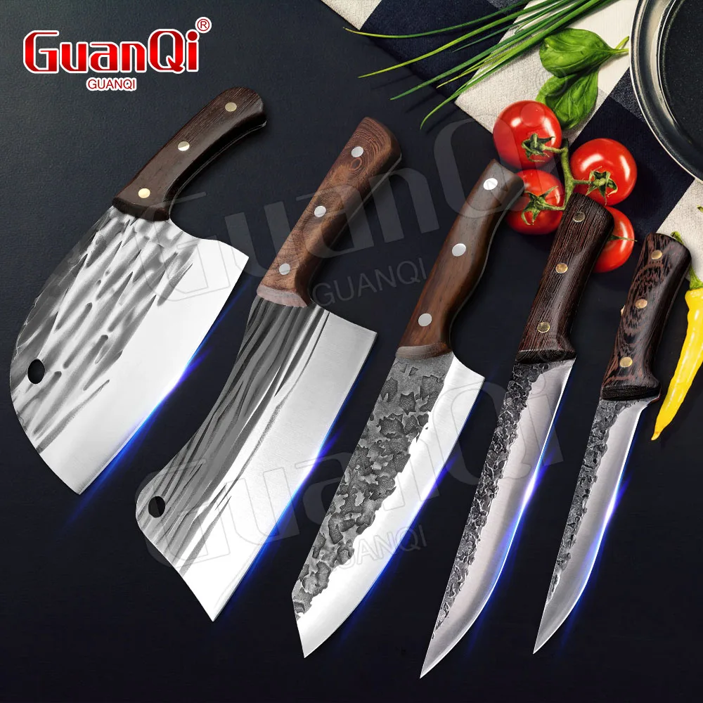 

Forged Chef's Kitchen Knife Cleaver Knife Stainless Steel Household Butcher Knife Multi-purpose Knife Cooking Fruit Slice