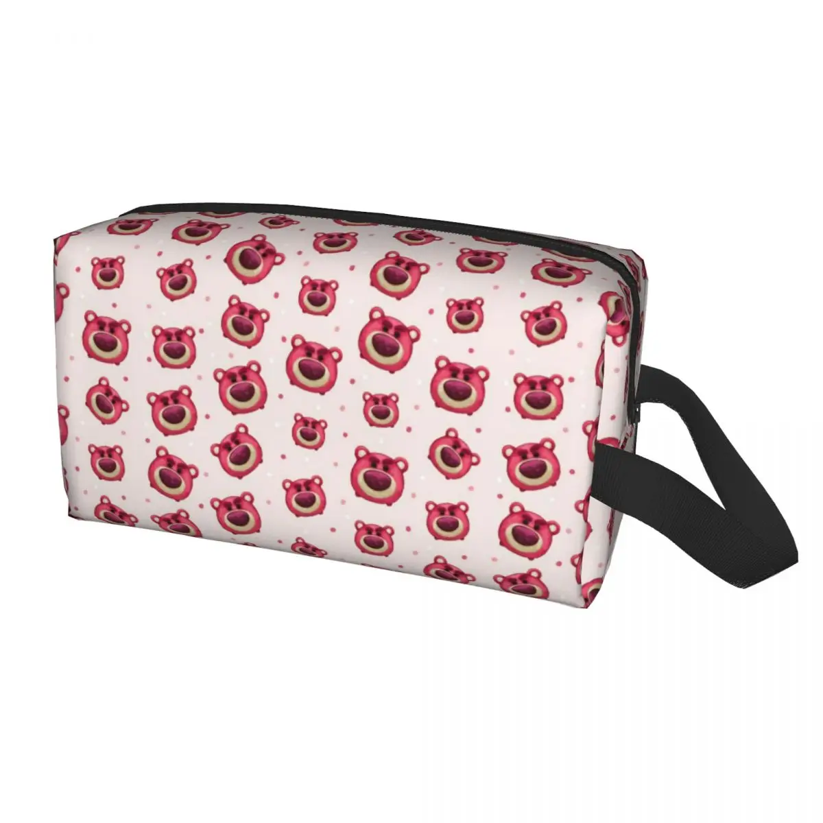 Custom Fashion Lotso Huggin Bear Head Pattern Travel Toiletry Bag Women Cosmetic Makeup Organizer Beauty Storage Dopp Kit