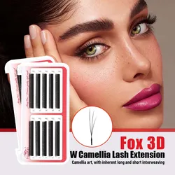 Fadvan Fox 3DW shape Eyelashes Extension Fox Eye Eyelash 0.07mm 8-15mm Mixed Handmade Premium Materials Natural Soft YY Shape