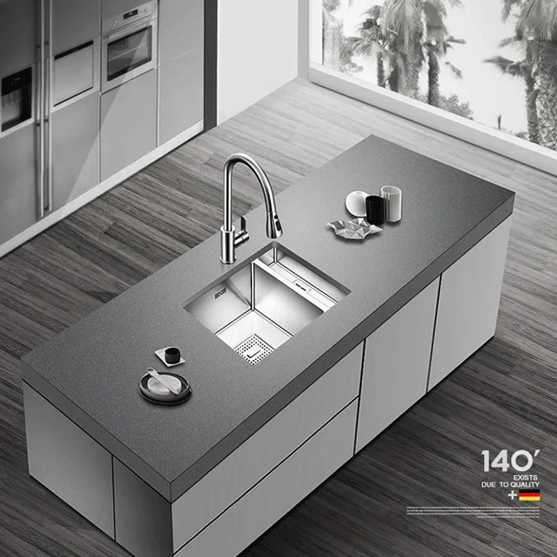 ASRAS 304 Stainless Steel kitchen Sink Handmade Brushed Place items Single Small Size Bar Counter Kitchen Sink