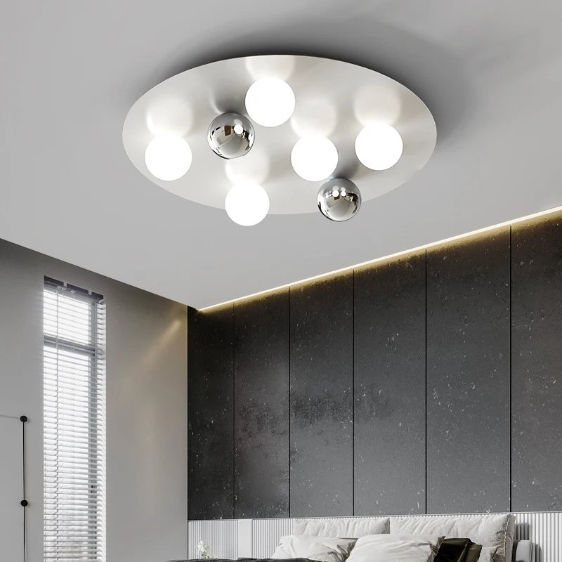 Bedroom Main Light Luxury Ceiling Lights Restaurant Modern Lamps Electroplated Stainless Steel Living Room Minimal Bedroom Light