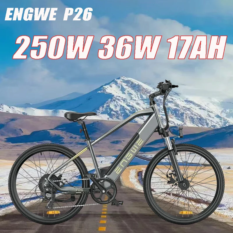 SnowElectric Bicycle ENGWE P26 26-inch Tire Adult Mountain E- Bicycle 48V 500W motor 16AH Lithium Battery city Electric Bike