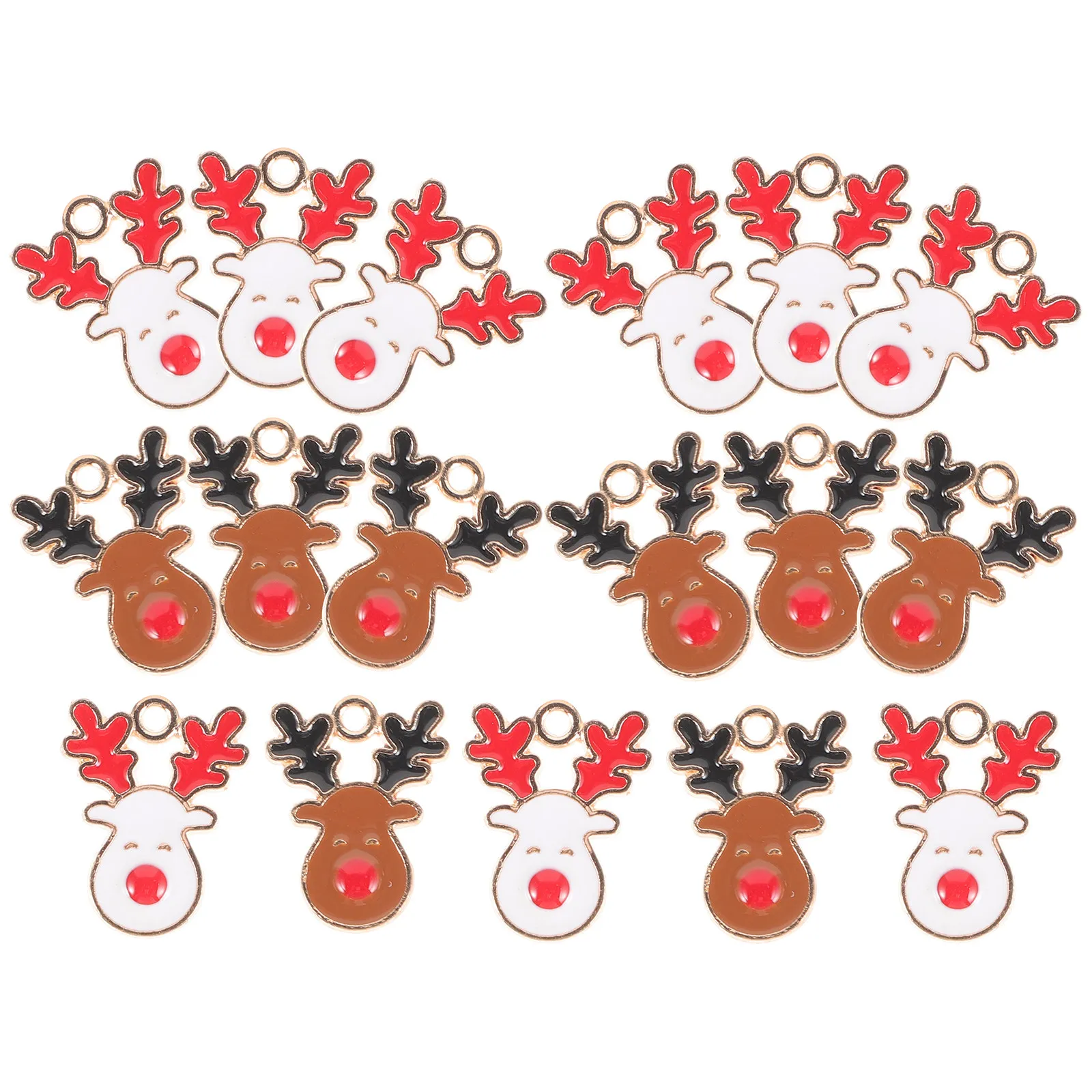 

20 шт. подвесок из сплава с рождественским дизайном оленя, набор для изготовления украшений своими руками: для ожерелий, браслетов, подвесок, цепочек на ногу, цепочек для свитеров, украшений для телефона