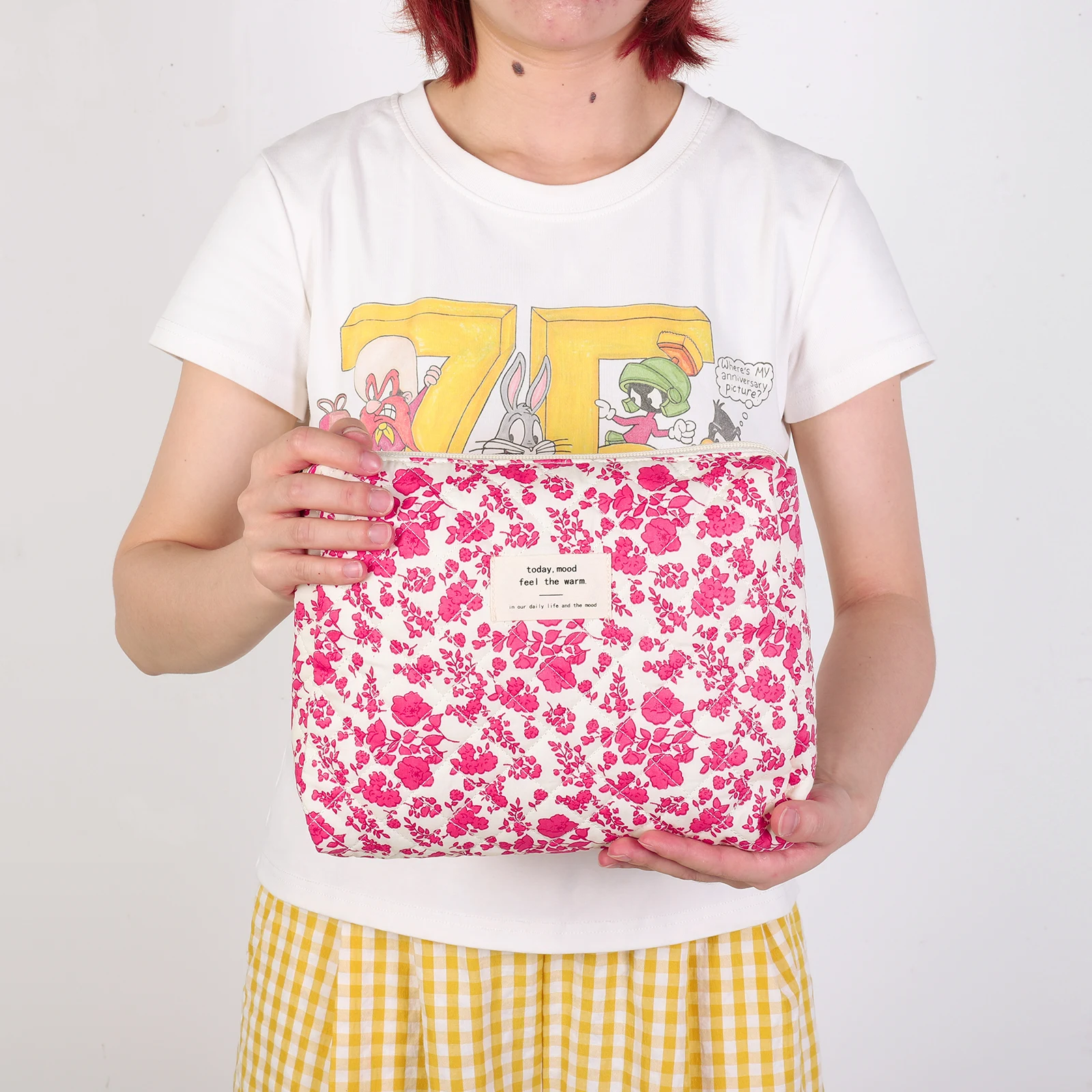 3 قطعة حقيبة تخزين اللحف مع علبة القلم رائعتين الحشو العناية بالبشرة الحقيبة الأزهار المطبوعة الجمالية أدوات الزينة محفظة السيدات رحلة حقيبة