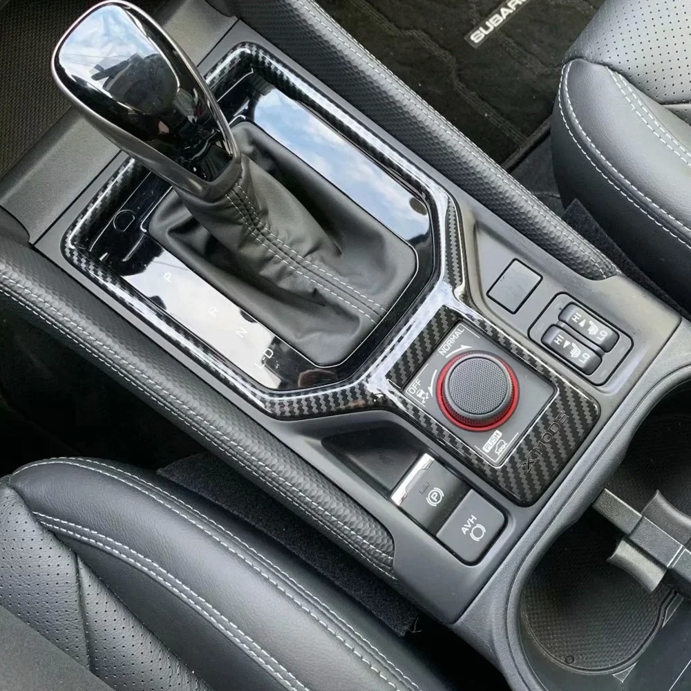 

Для Subaru Forester SK 2019 2020-2022 углеродное волокно, автомобильная панель переключения передач, рамка, накладка, стильная наклейка, аксессуары для интерьера