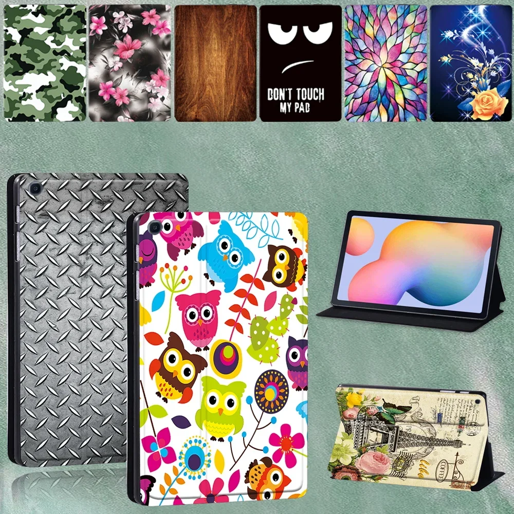 

For Samsung Galaxy Tab S6 Lite P610 P615 10.4 Inch Hot-selling Old Image Series Patterns High Quality Tablet Case + Stylus