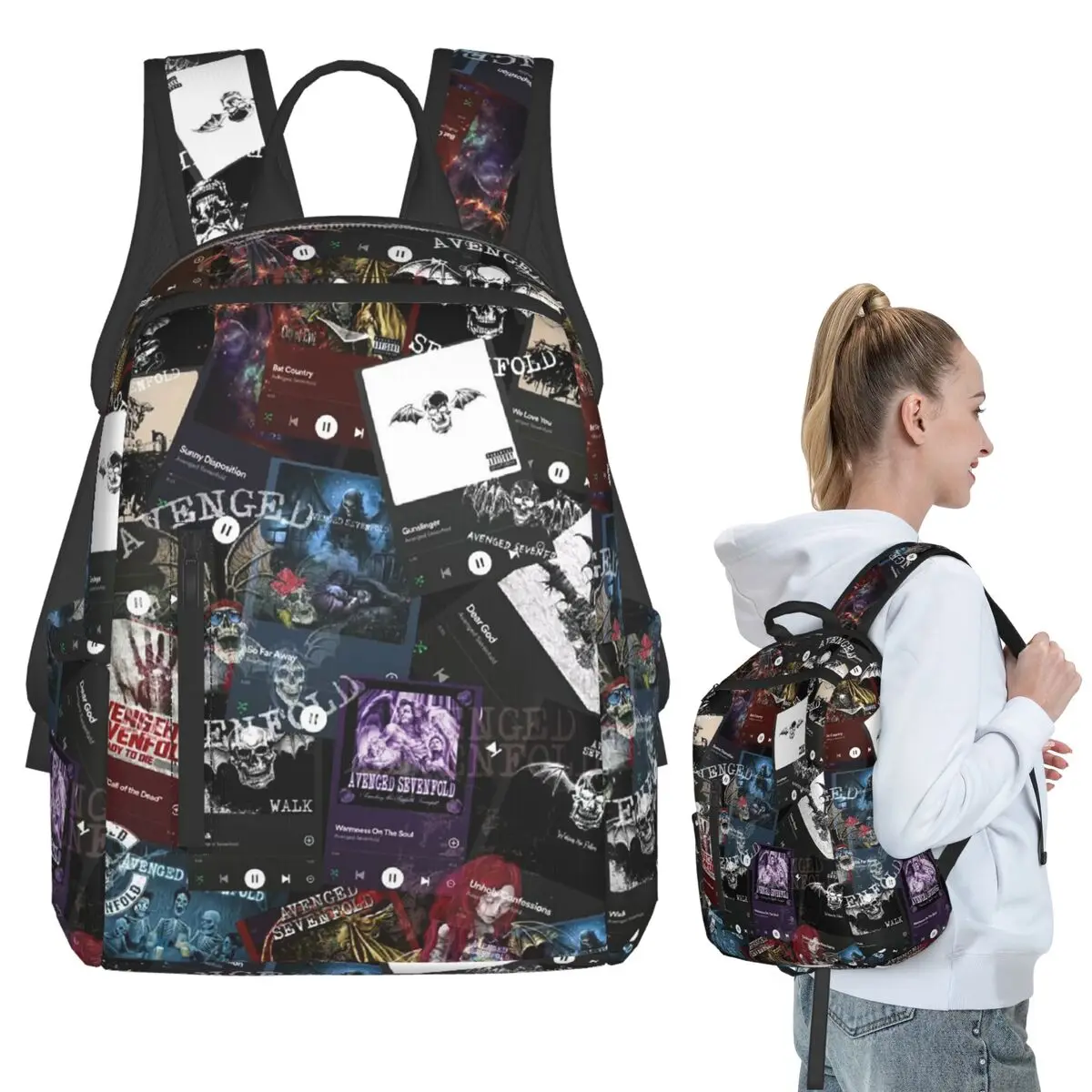 

Avenged Sevenfold Backpack Student BookBag Children School Bag Laptop Shoulder Bags Boys Girls