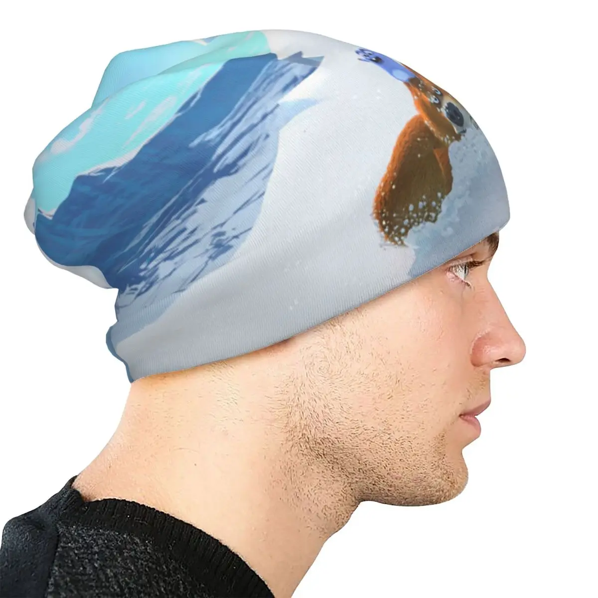 Grizzy Beer Cartoon Skullies Beanies Hat Anime Fashion Unisex Street Caps قبعات بونيه مرنة حرارية دافئة #4