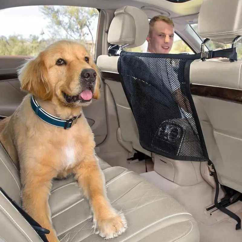 Barreira de segurança do banco traseiro do carro, Automotive Backseat Pet Dog Net, Guarda barreira respirável, Acessórios do carro
