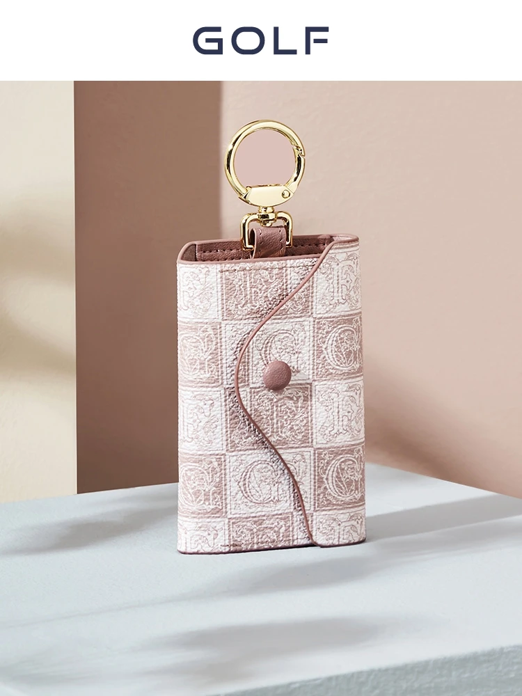 ゴルフ。女性向けの車の鍵用キーホルダー。ユニバーサルデザインで、花柄が施され、多機能でコンパクトなロック付きキーバッグ。スタイリッシュなバケツ型。