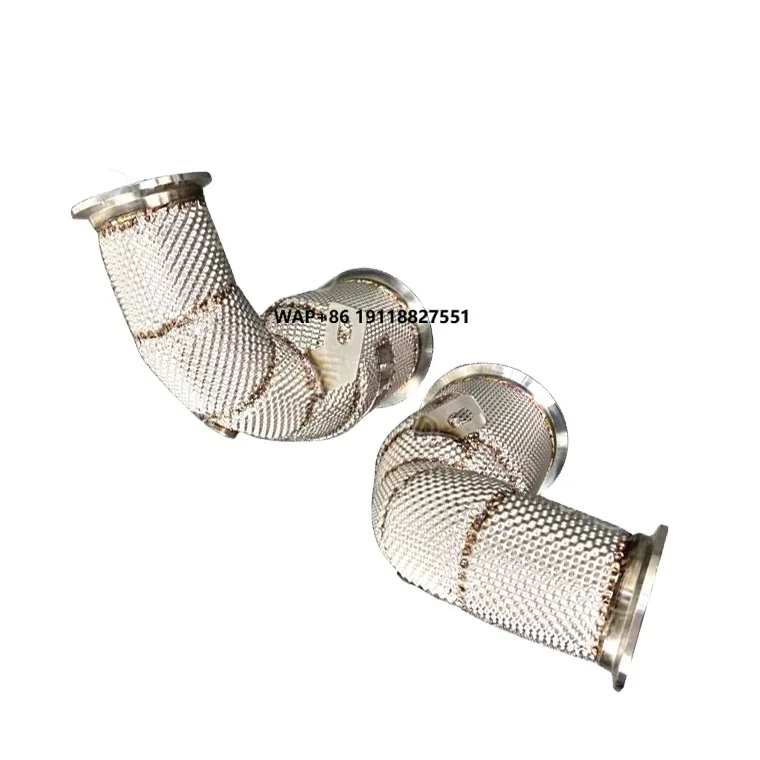 

Высокопроизводительная выхлопная система от китайского производителя: даунпайп с катализатором и теплозащитным экраном для Panamera 971 4.0 V8 GTS