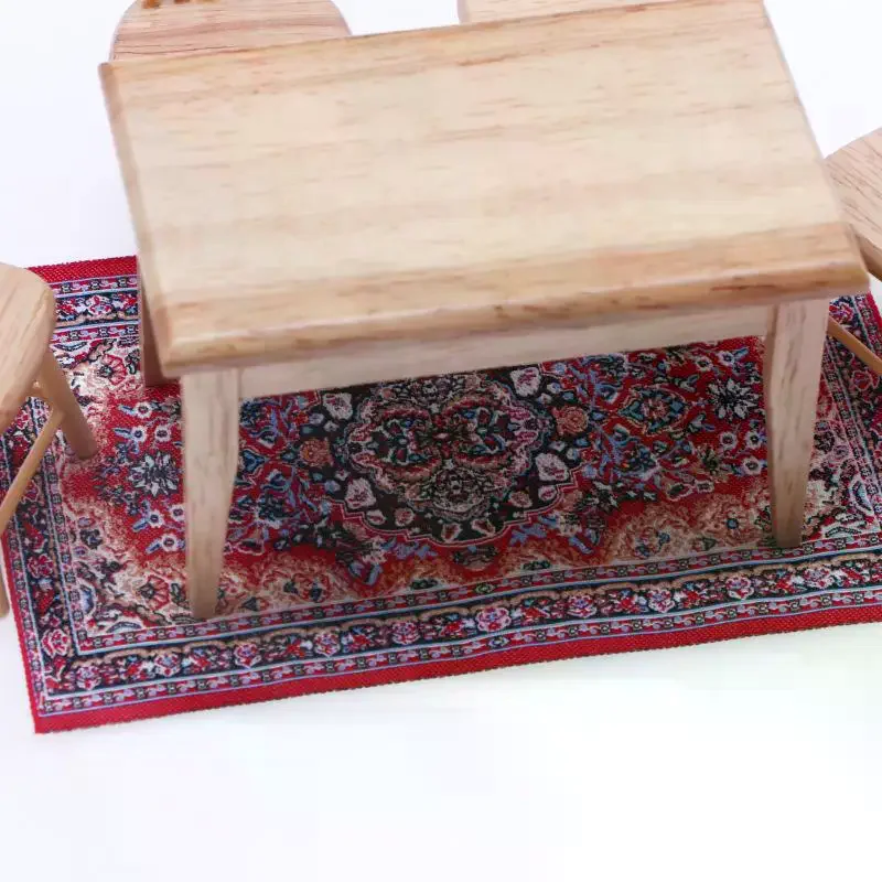 الأزهار نمط حصيرة ديكور المنزل الصغير النمط التركي مصغرة النسيج البساط دمية السجاد إكسسوارات دمي أغطية الأرضيات #4