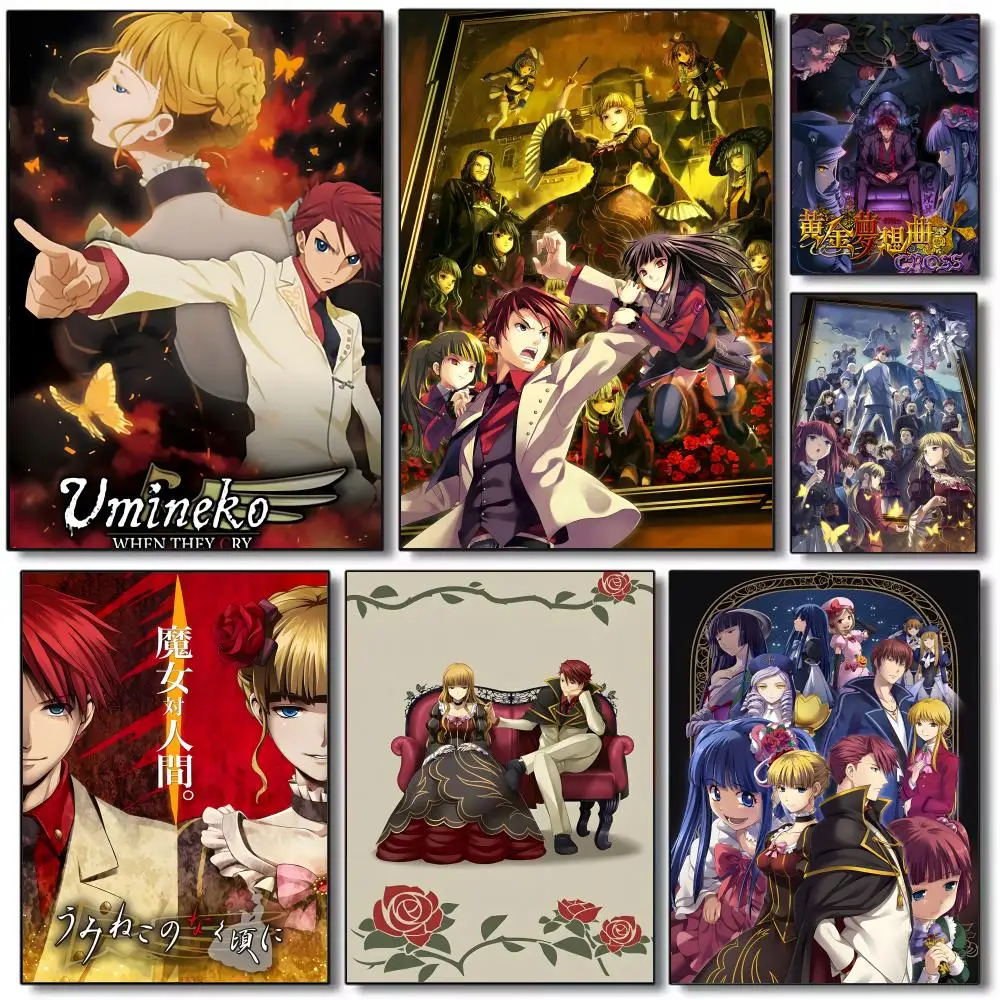mystery anime Umineko When They Cry Poster HD art sticky wall waterproof home living room bedroom bar aesthetic decoration