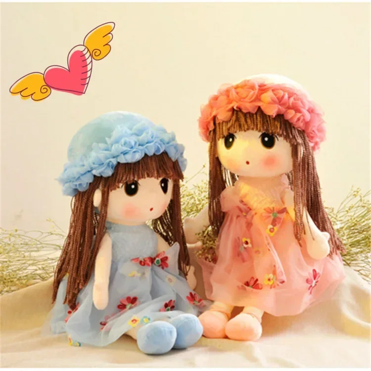 43cm Kawaii Plush Girl Dolls with Rabbit Ear Soft Stuffed Dolls Lovely Plush Toys Girl Toys Kids Birthday Valentine Gift