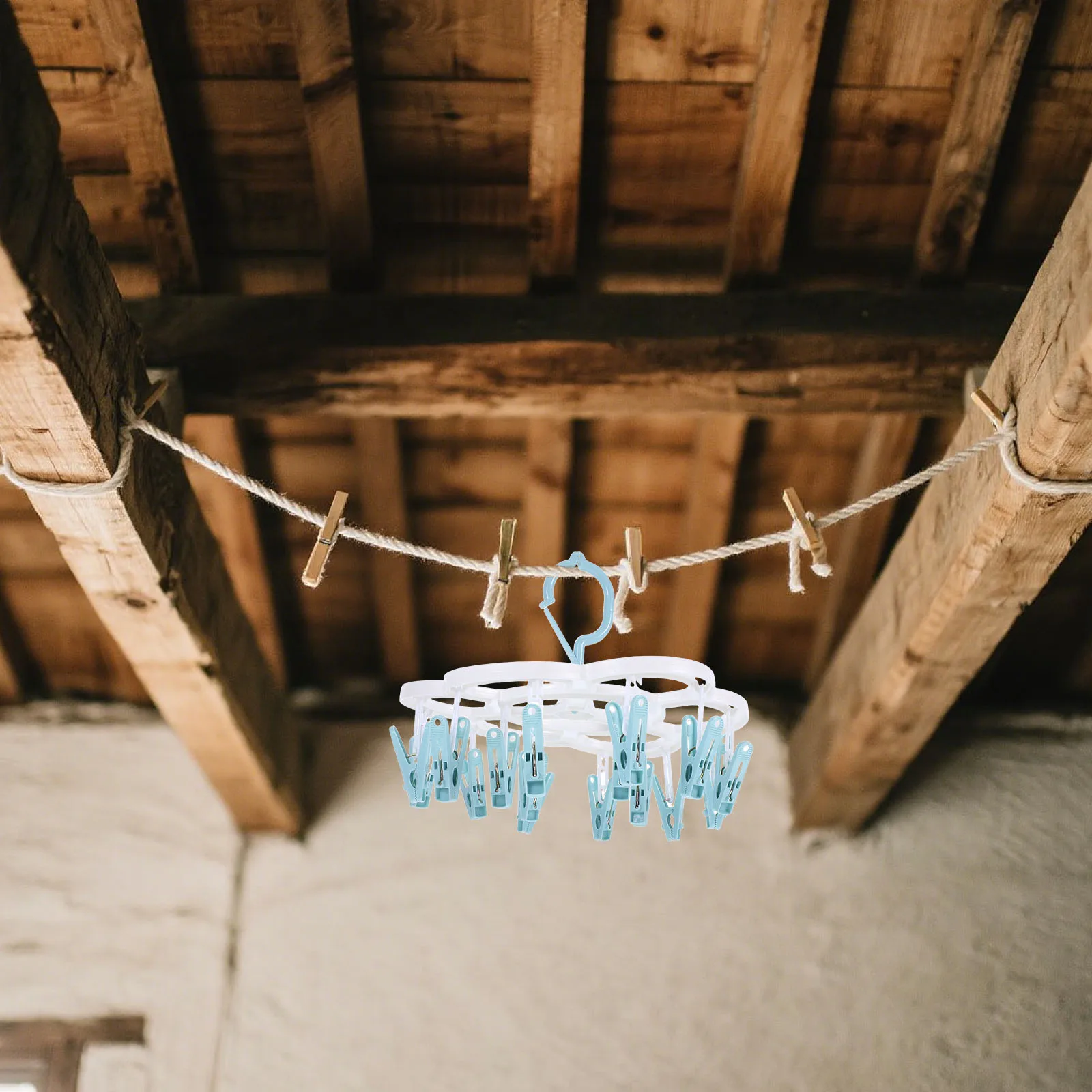 

1 pc Rotatable Drying Heat Resistant Sturdy Household Clothes Rack For Socks Underwear Bras Nonslip Clip Hanger Windproof