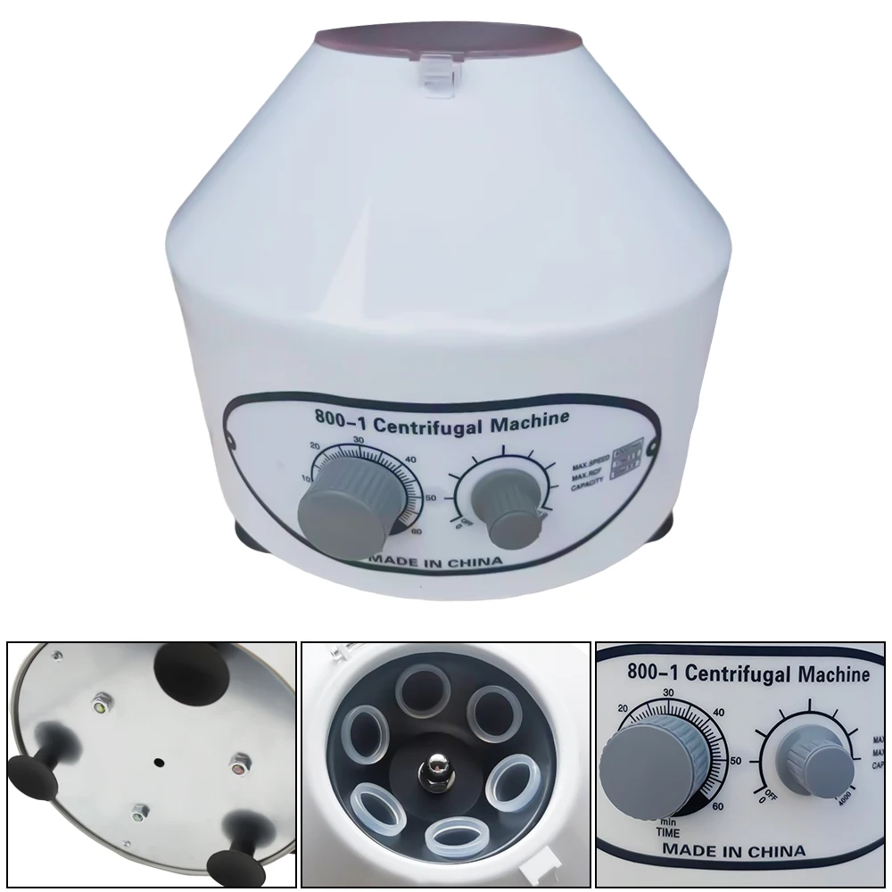 Centrifuge Machine 220V 60Hz 25W 120ml Capacity Can Hold Six Tubes at One Time Centrifugal Machine For Hospitals Chemical