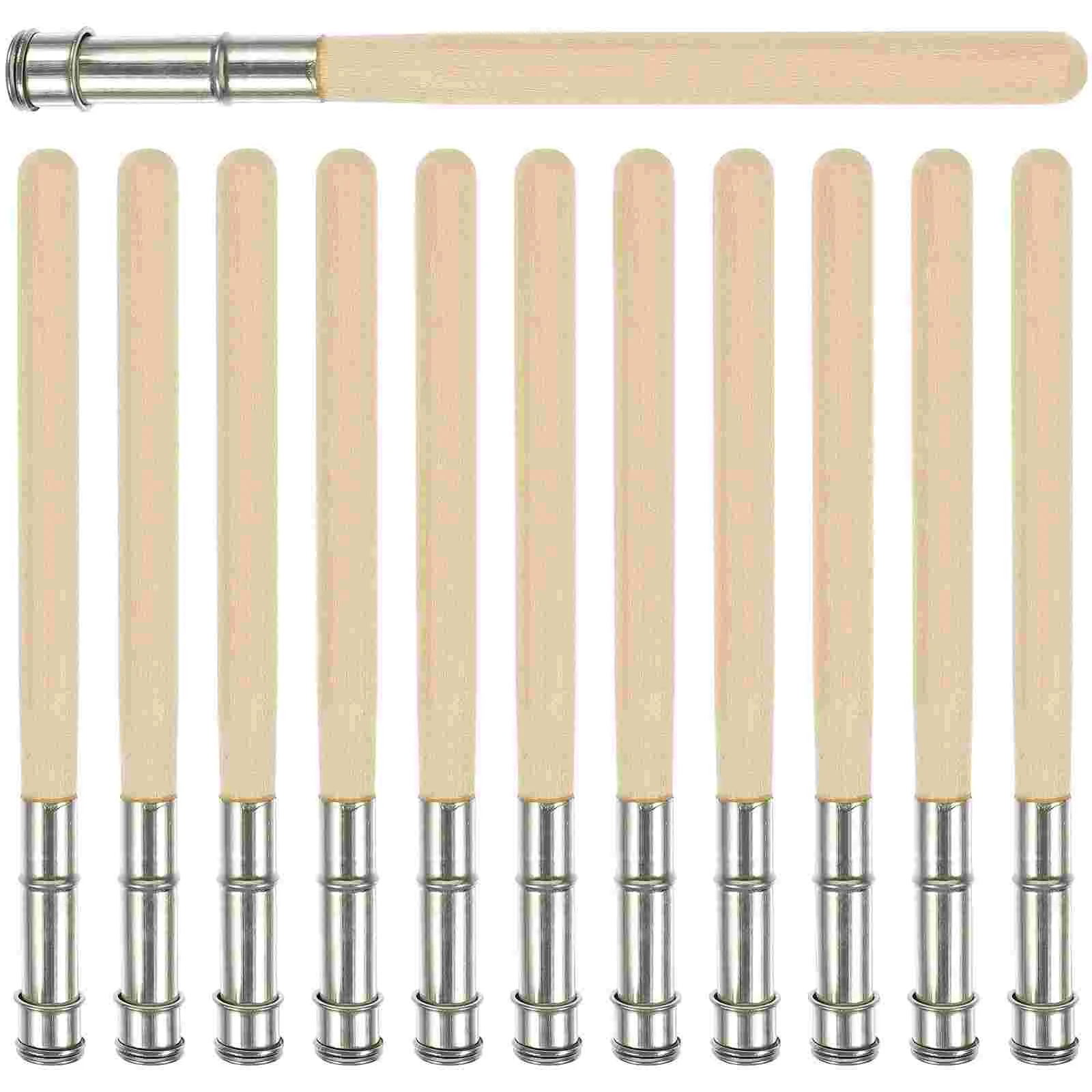 12 Pcs Pencil Extender Lead Pencils DIY Holders Sketch Lengtheners Wooden Extenders Painting Durable Metal Sturdy Student