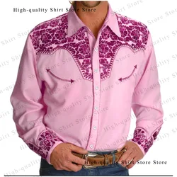 Western tribal ethnic style breathable men's shirt star color high-definition soft and comfortable top plus size men's clothing