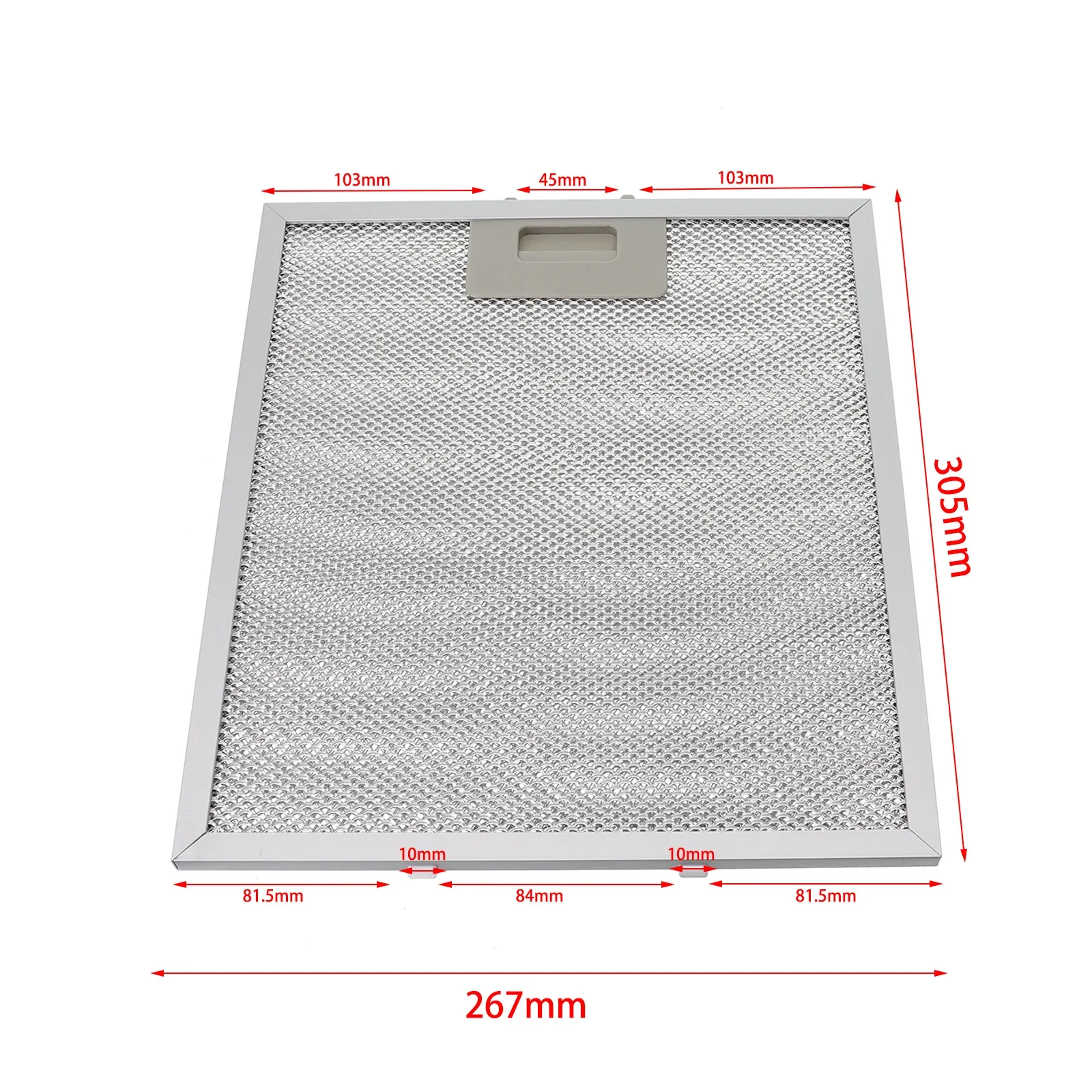 Extracteur de maille métallique en acier inoxydable, filtre à maille, ventilateur d'accès à l'air, 305X267X9mm