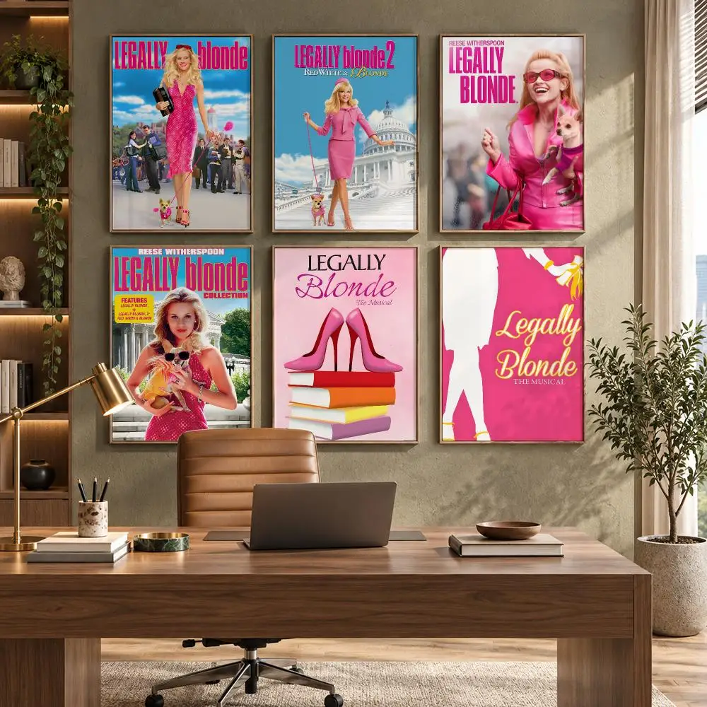 Legally Blonde Classic Movie Decor Poster HD Waterproof Wall Decal for Study, Living Room & Garage, DIY Great Gift for Fans
