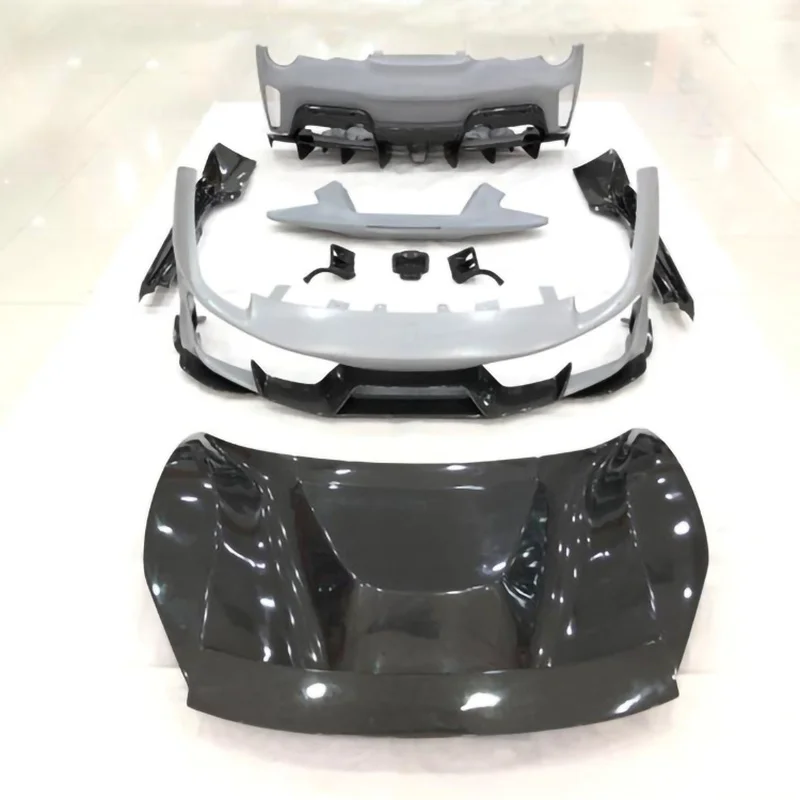 Hot Sale MB Power Style FRP & Carbon Fiber Front Bumper Body Kit Exterior Tuning Parts Fit For Ferrari 488 P Retrofit Upgrade