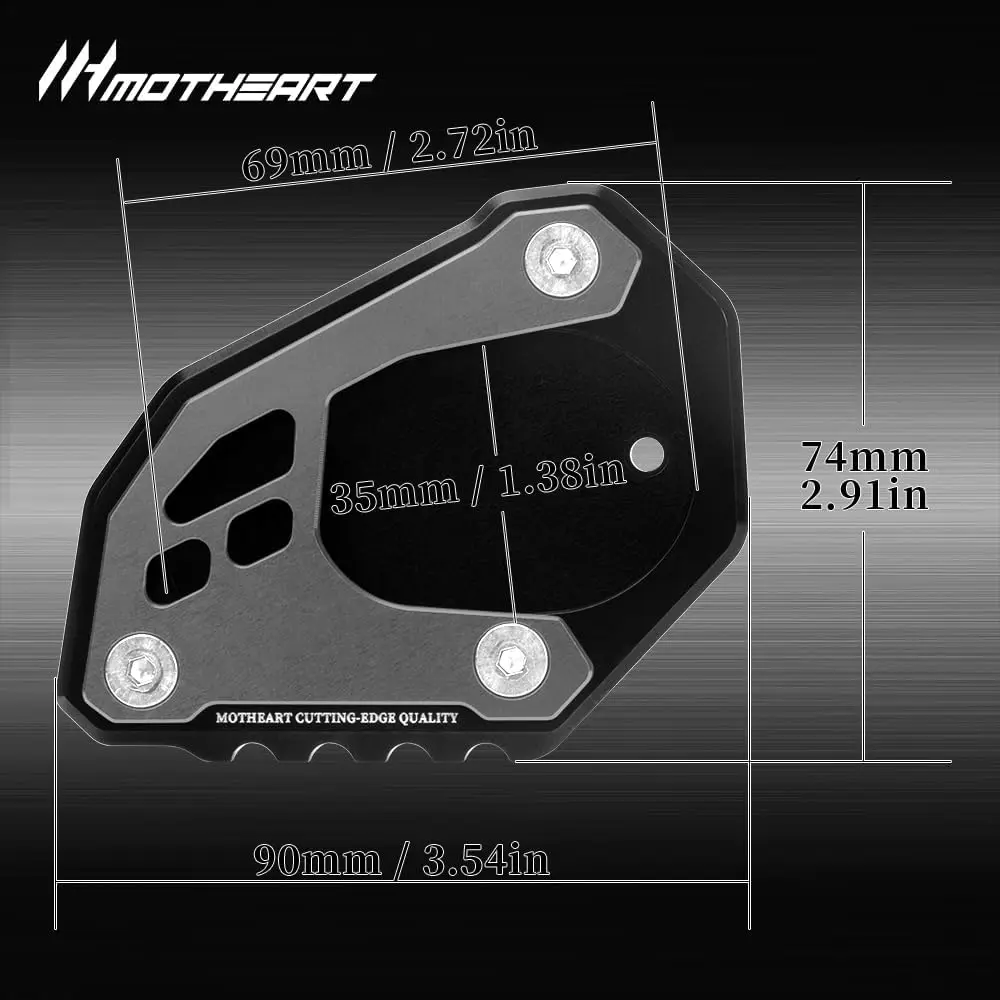 Motorcycle Side Stand Base Plate For 690 ENDURO R 2019-2024 690 SMC R 2019-2023 Aluminum Kickstand Support Pad Accessories