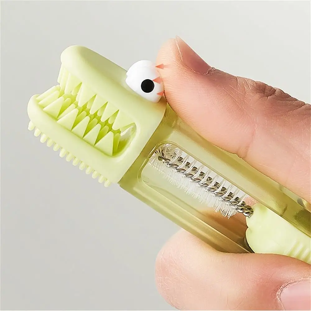 4 In 1 Bottle Gap Cleaner Brush Multifunctional Cup Cleaning Brushes Water Bottles Clean Tool Mini Silicone U-shaped