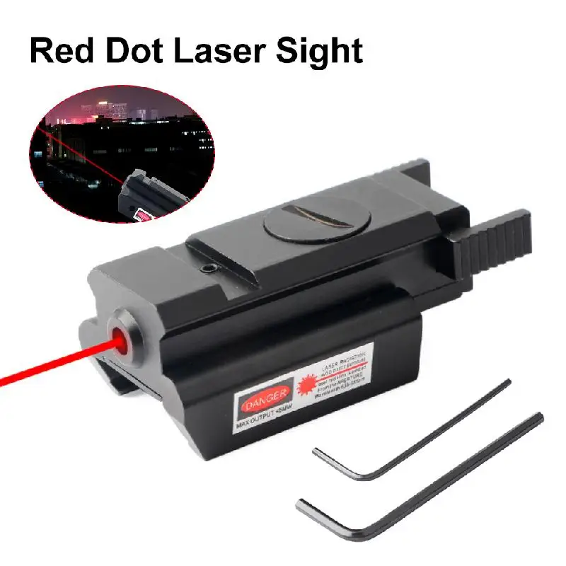 20mm Sight Laser Tactical Red Dot Scope Long-Range Laser Emitter For Picatinny Rail Mount Rifle Pistol Shooting Hunting