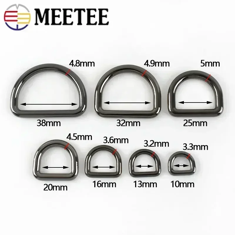 Metal Ring Buckles para Bags Strap, Backpack Webbing, O D Rings, Belt Loops Fecho, DIY Handbag Sewing Accessories, 10-38mm, 30Pcs