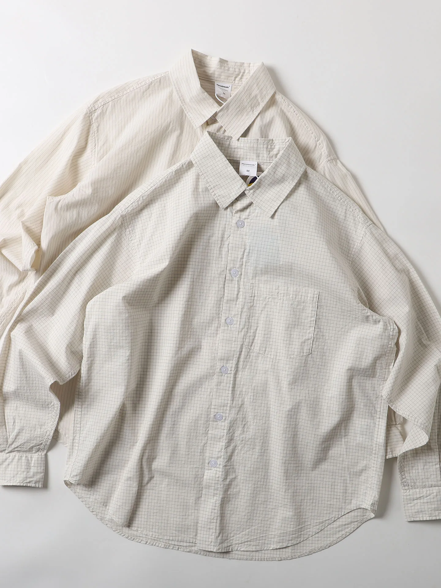 

Casual Loose Men's Long Sve irt Cotton Striped Plaid Flip Collar Sle Pl Music Brand Chinese Production Spring Season