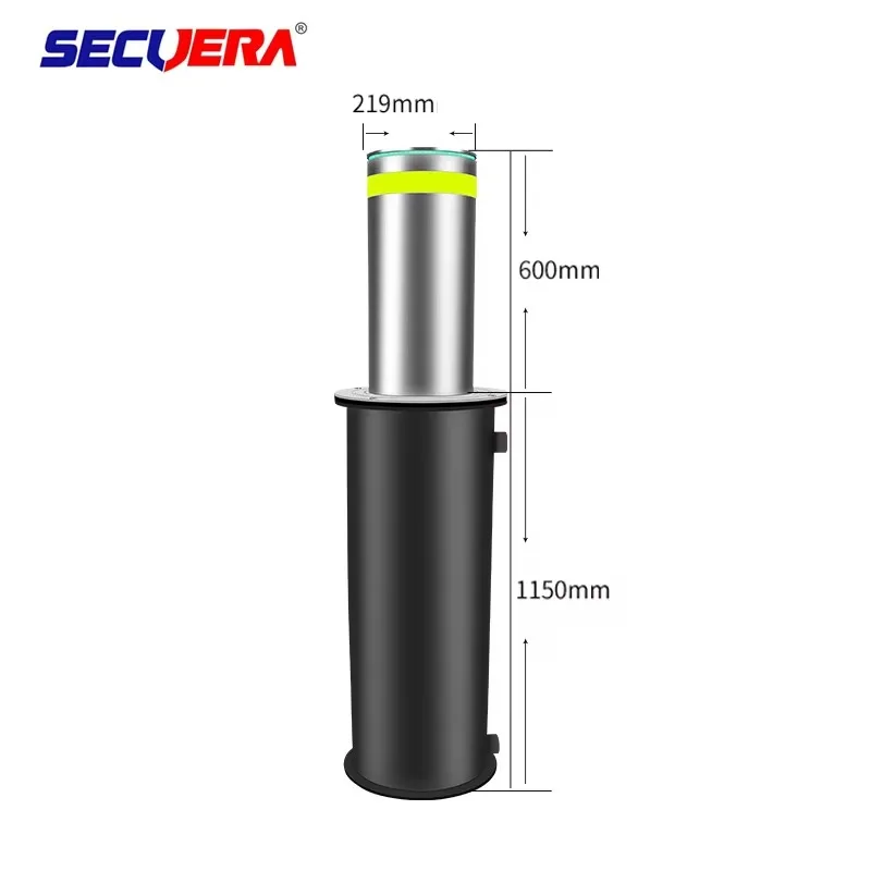 2025 Hydraulic Automatic Rising Bollards 219mm Remote Control Security Turnstiles Road Traffic Lifting Road Blocker
