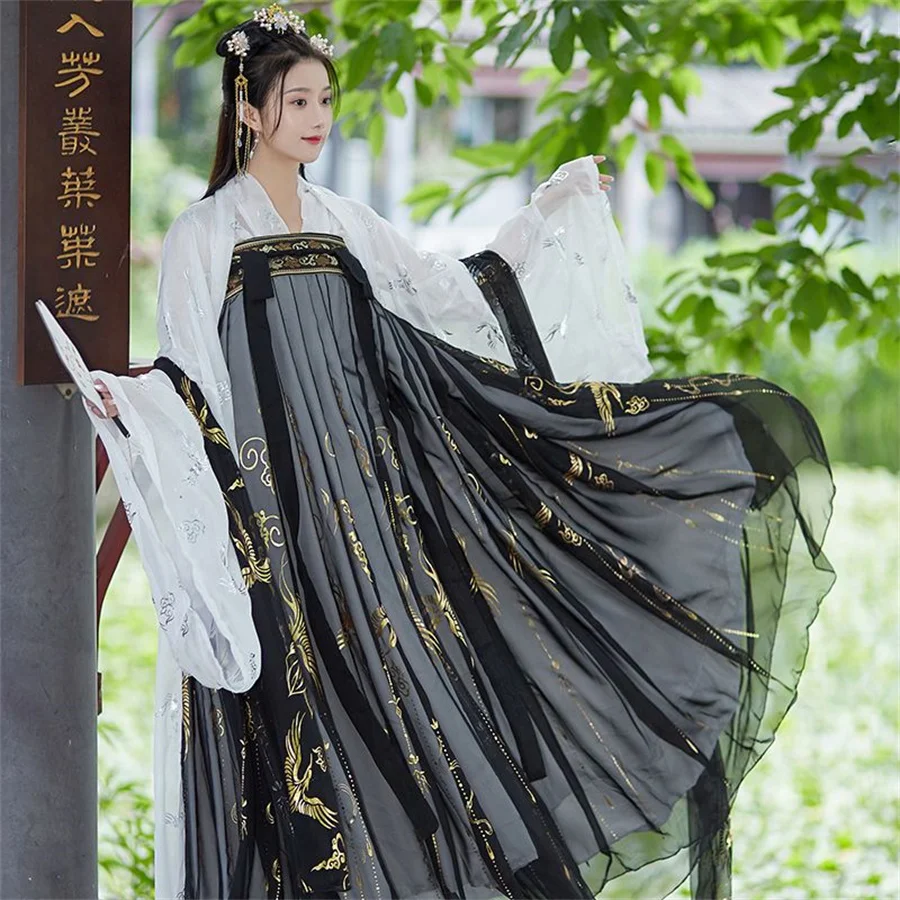 Female Chinese Dance Costume Traditional Ancient Hanfu Chinese Costume for Women Folk Dress Festival Outfit Performance Clothing