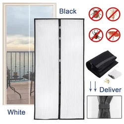 80/90/100/110/120/140cm Magnetic Screen Doors Anti-Mosquito Net Fly Insect Screen Mesh Automatic Closing Magnetic Door Curtain