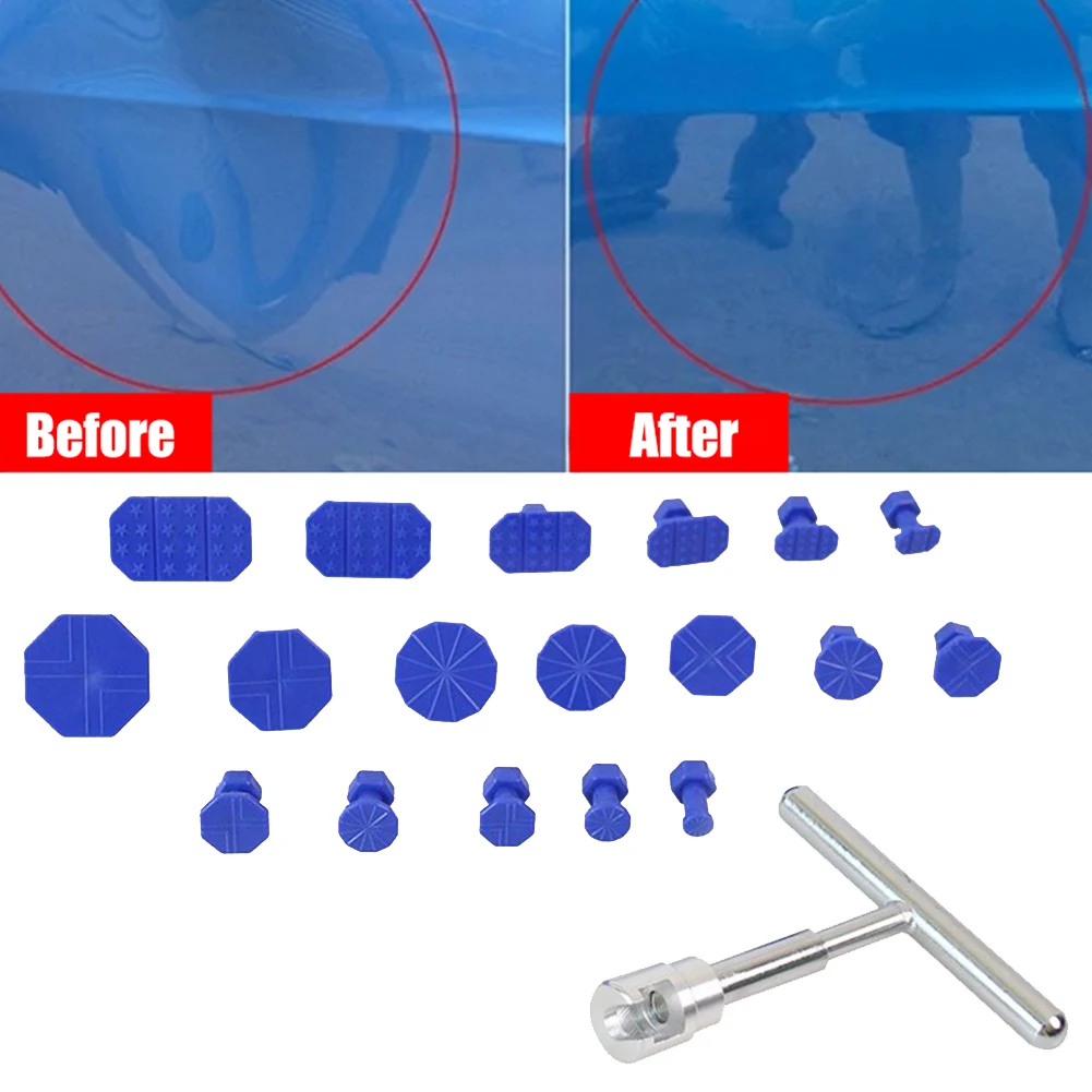 

Car Dent Repair Tools Automotive Body Paintless Dent T Puller 8pcs Dent Puller Suction Cup Remover Kit For Anti-hail