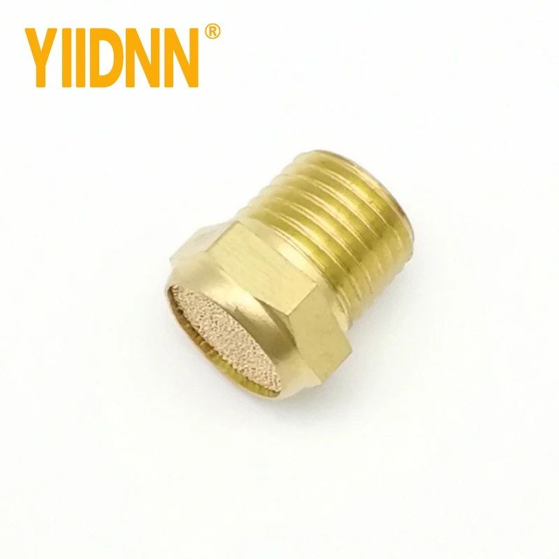 Pneumatic solenoid valve copper Air Breather Vent muffler Male NPT1/8'' 1/4'' 3/8'' 1/2'' 3/4'' 1'' Brass Fitting