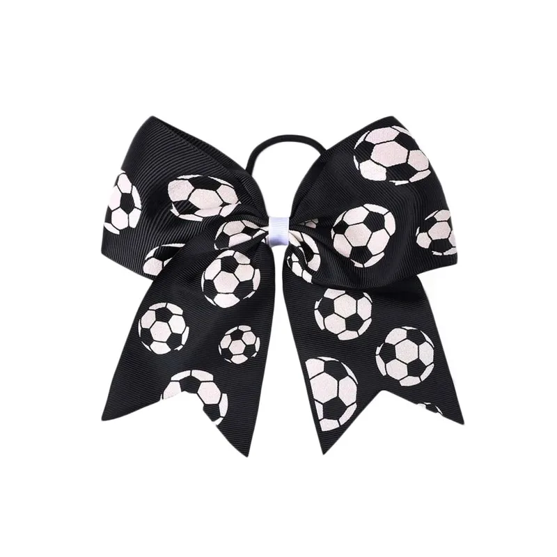 12pcs/ Jumbo Cheer Ponytail Holder Cheerleading Ball Large Bow Hair Ropes Elastic Hair Bands Hair Accessories for Women Girls