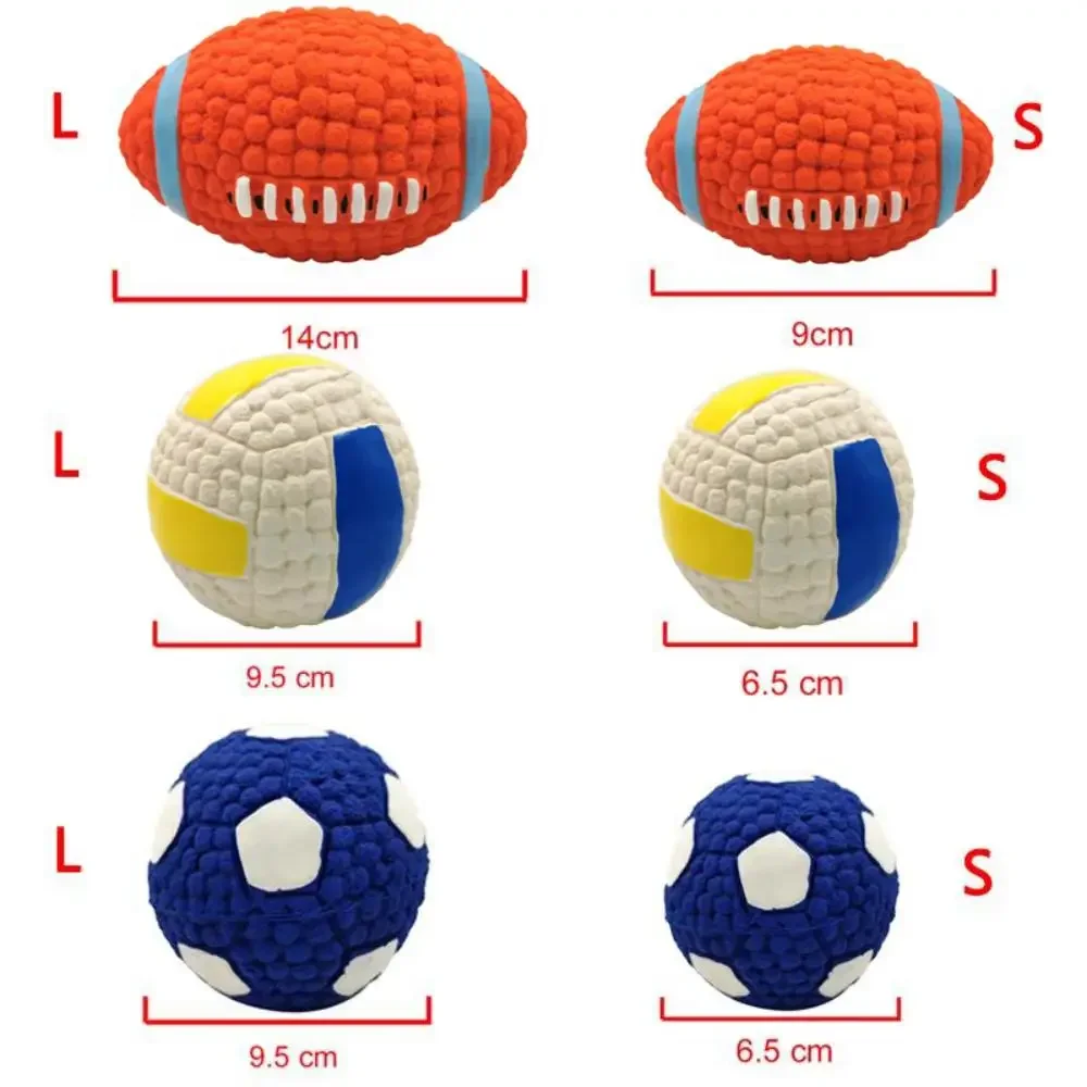 1 Stück 3er-Set Quietschende Hundespielbälle für Kleine und Große Hunde Bissresistent Zahnpflege-Kauspielzeug Interaktiver Welpen-Spielball – Detail 1