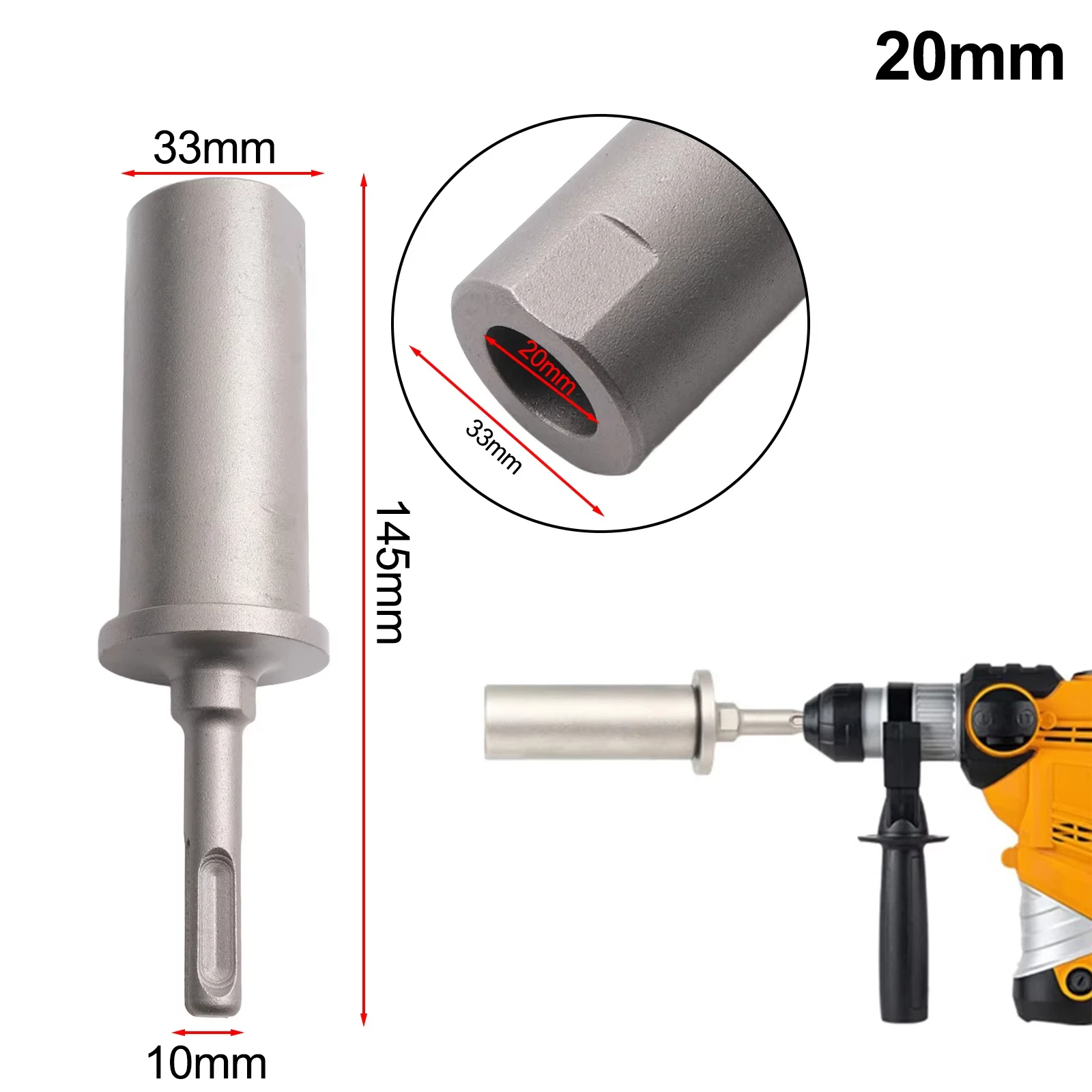 /Detachable /Split /Pile Hammer Driver 42CrMo Steel Round Shank For Electric Hammer Ground Rod Driving Tool Construction Accesso
